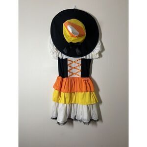 Trick or Treat Child’s Witch Candy Corn Costume Large 12-14